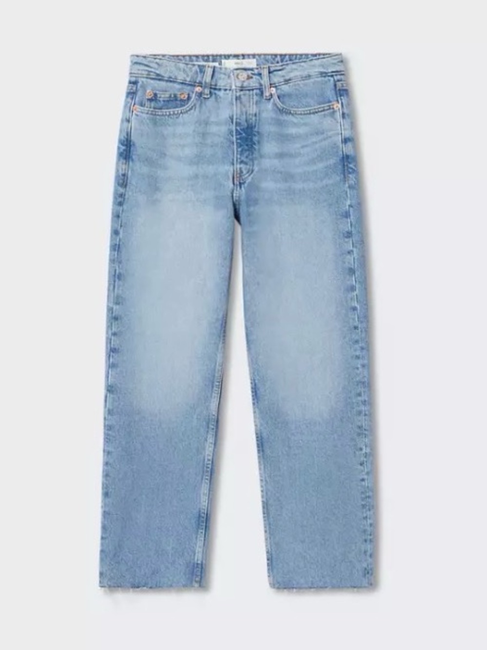 Mango Light Wash Straight Jeans